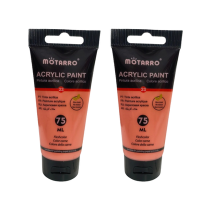 Motarro Acrylic Paint 75ml - 2 Pack - Black