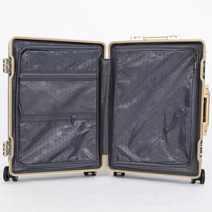 Classic Aluminum Frame Travel Suitcase - 4 Piece Set