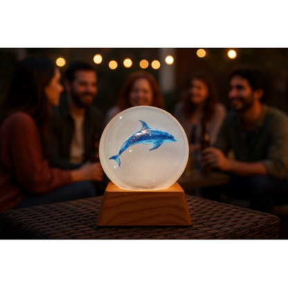 3D Creative Lamp - Dolphin Sparkles Illuminated Art Light