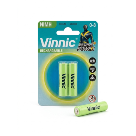 Vinnic Rechargeable NIMH Battery - 2 Pack