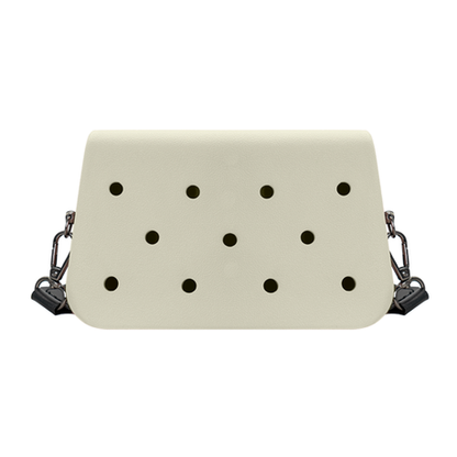 Coco EVA Croc Crossbody Bag - Lightweight Waterproof Shoulder Bag - Brown