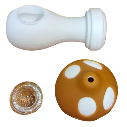 Silicone Rasta Pipe - Mushroom - Green