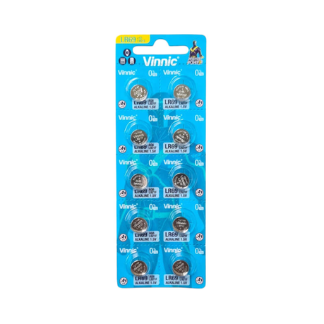 Vinnic AG6 / LR69 Alkaline Button Cell Battery 1.5V - 10 Pack