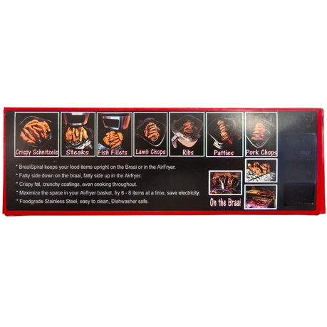Braai Spiral - Stainless Steel Meat Holder for Braai & Air Fryer