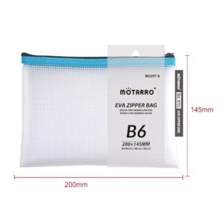 Motarro Eva Zipping Bag B6 200x145mm - Blue