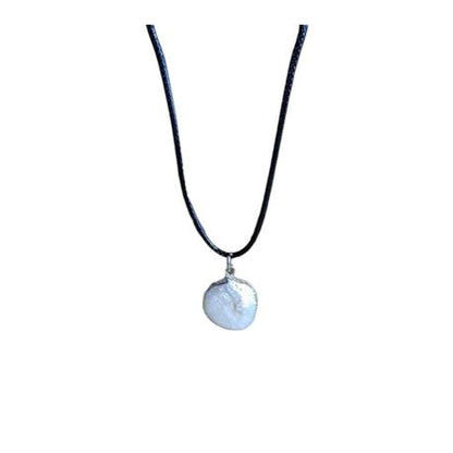 Earth Stone Collection - Pearl Large Stone Necklace