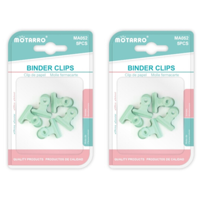 Motarro Binder Clips Pack 5PC - 2 Pack - Purple