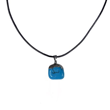 Earth Stone Collection - Polished Turquoise  Stone Necklace