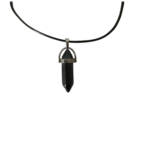 Earth Stone Collection - Bullet Hematite Crystal Stone Necklace