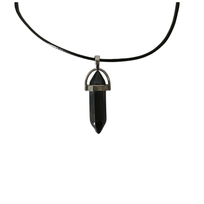 Earth Stone Collection - Bullet Hematite Crystal Stone Necklace