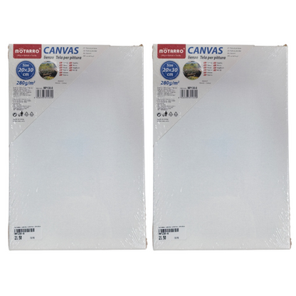 Motarro - Canvas Stretch - 2 Pack - 30x40cm