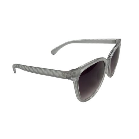Solar X Silver Wayfarer Sunglasses Gradient Grey Lens UV400