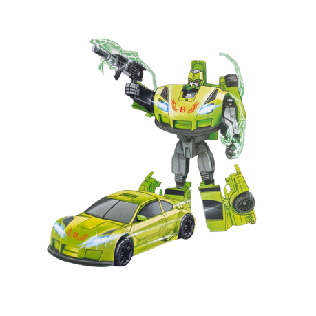Super Robot Action Figures - 2 Pack - Blue & Green