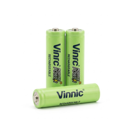 Vinnic Rechargeable NIMH Battery - 2 Pack