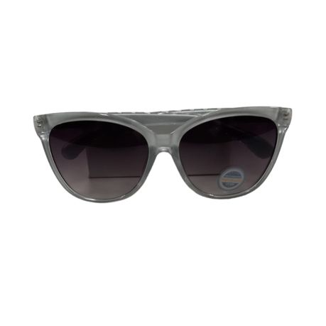 Solar X Silver Wayfarer Sunglasses Gradient Grey Lens UV400