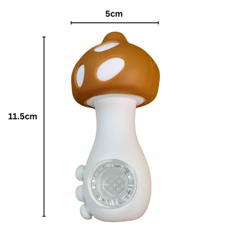 Silicone Rasta Pipe - Mushroom - Yellow