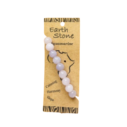 Earth Stone Collection - Aquamarine Bracelet And Bullet Necklace Set