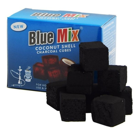 Blue Mix Coconut Shell Charcoal Cubes 24 Pieces - 2 Pack