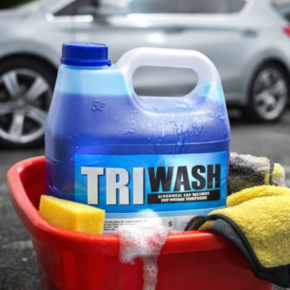 Tri-Wash Car Washing And Waxing Foaming Shampoo - 5 Litre