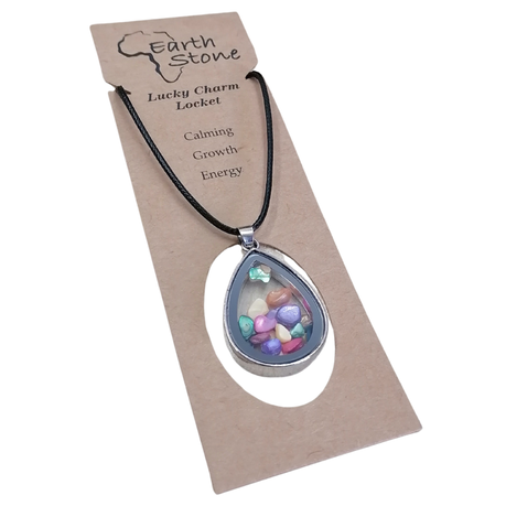 Earth Stone Collection - Lucky Charm Locket Necklace