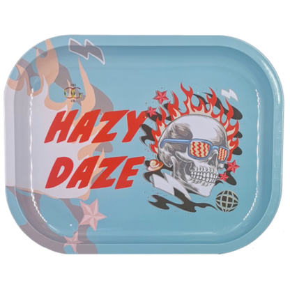 Rolling Tray with Stash Box - Hazy Daze