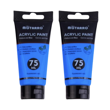 Acrylic Fluorescent Paint 75ml - 2 Pack - Blue