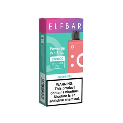 Elf Bar 9000 Puffs Rechargeable Pod 50mg - Sour Lush - 5 Pack