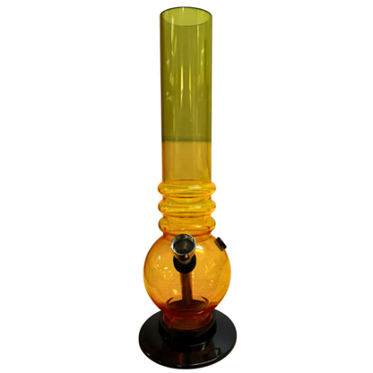 Acrylic Water Bong Rasta Color 26cm Bubble Bottom