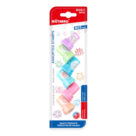 Motarro Assorted Stamps 25mm 6PCS - Assorted