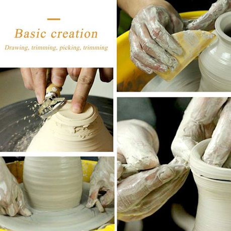 8 Pieces/Set DIY Wooden Pottery Sculpting Clay Cleaning Tool Set