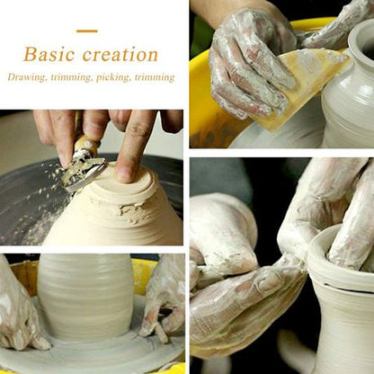 8 Pieces/Set DIY Wooden Pottery Sculpting Clay Cleaning Tool Set