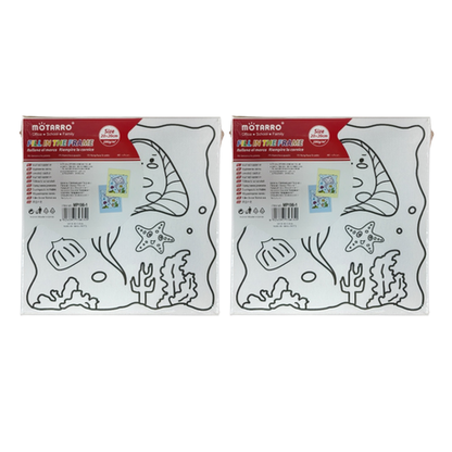 Motarro Printed Canvas - 2 Pack -   20x20cm Milkshake