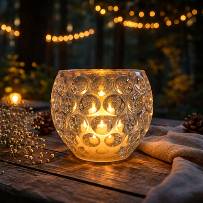 Battery Operated LED Candle in Votive Holder