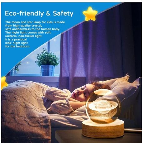 Crystal Ball Lamp with 3D Engraving and Luminous Base - Dolphin