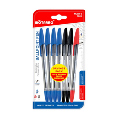 Motarro Ballpoint Pen 1.0mm 7PCS - Black