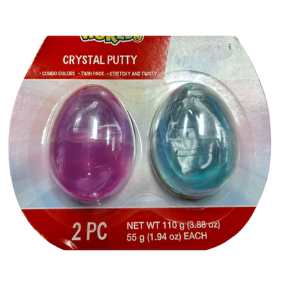 Crystal Egg Putty Slime - 2 Sets of Pink and Blue Slime in Crystal Shells