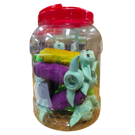Silicone Rasta Pipe - Yoda - 15 Pack