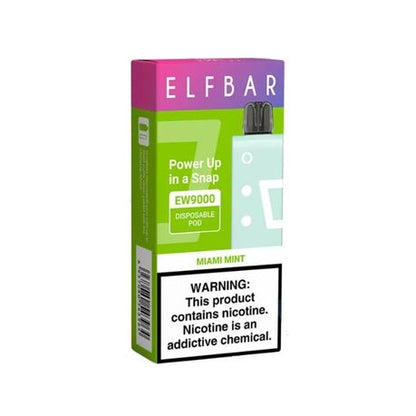 Elf Bar 9000 Puffs Rechargeable Pod 50mg - Miami Mint