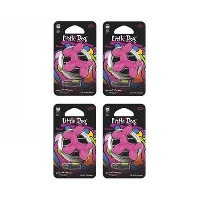 4 Pack Little Dog - Flower Air Fresheners