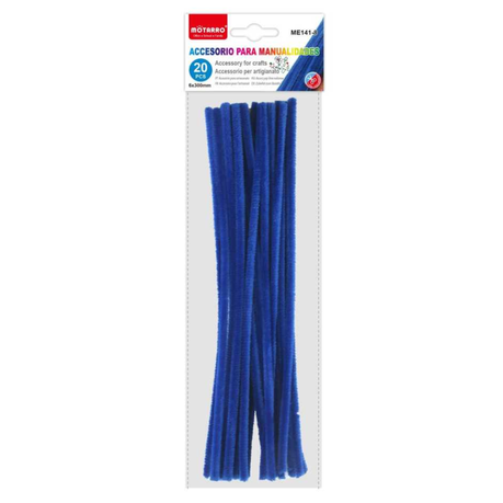 Motarro - Chenille Stems 6mmx30cm 20PCS Royal Blue 12 Pack