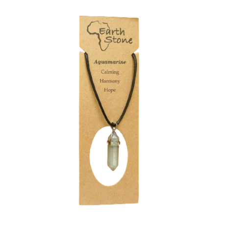 Earth Stone Collection - Aquamarine Bracelet And Bullet Necklace Set