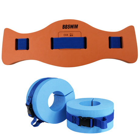 Swimming Floating Belt 61.5cm & Aquatic Foot Cuffs - Pink