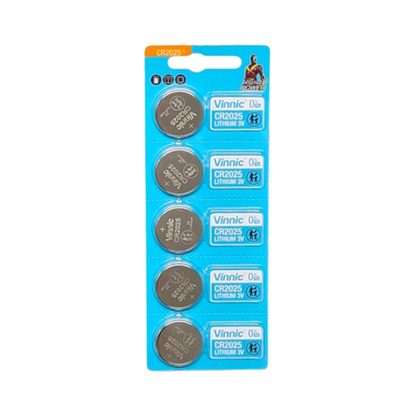 Vinnic CR2025 Lithium Coin Cell Battery 3V - 5 Pack