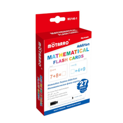 Motarro Mathematical Flash Cards 27 Sheets - Addition