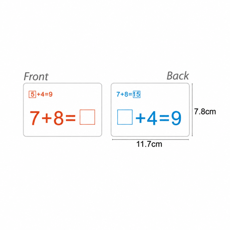 Motarro Mathematical Flash Cards 27 Sheets - Addition 2 Pack