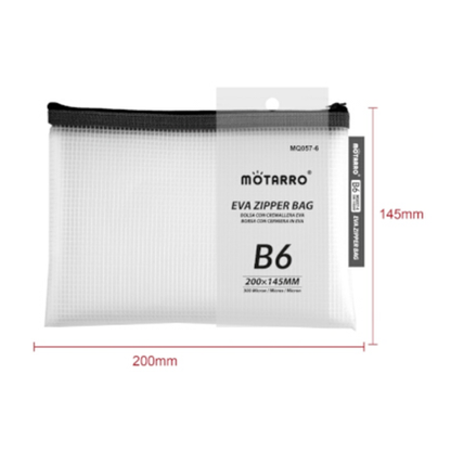 Motarro Eva Zipping Bag B6 200x145mm - Black