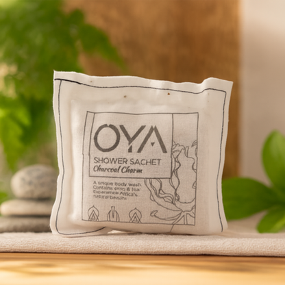 OYA Shower Sachet 110g 2 Pack - Charcoal Charm