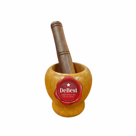 Debest Wooden Mortar And Pestle