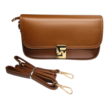 Ladies Bag - Strap Included - 14×24cm - Brown