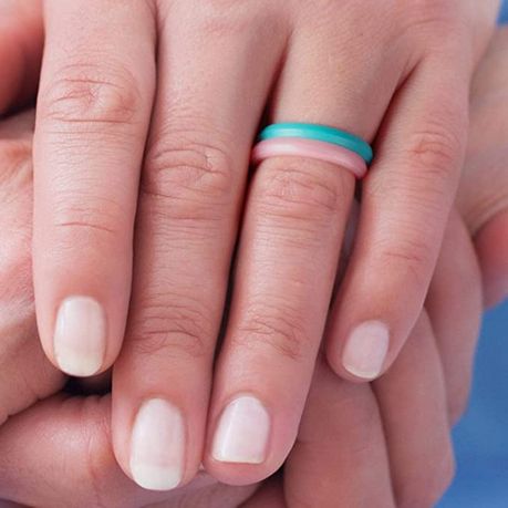 DeBest - Slim Colourful Silicone Rings - 10-Piece - G